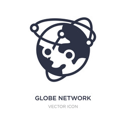 globe network icon on white background simple vector image