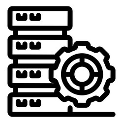 server optimization icon representing improving vector image
