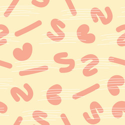 cute abstract shape repeat pattern design vector image