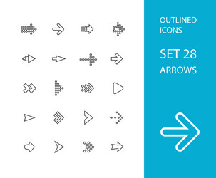 Outline icons thin flat design modern line stroke vector