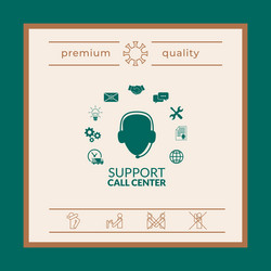 Technical support operator flat icon graphic vector