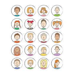 Big set of avatars profile pictures flat icons Vector Image