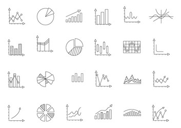 Chart Icons - Data Visualization vector image