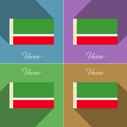 Flag of chechen republic with old texture Vector Image