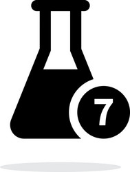 flask with number simple icon on white background vector image