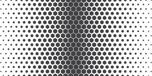halftone hexagonal abstract geometric background vector image