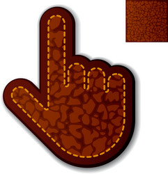 Leather click hand cursor vector