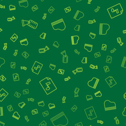 set line microphone mp3 file document and grand vector image