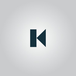 back track arrow media player control button vector image