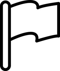 flag line icon in flat style for app ui websites vector image