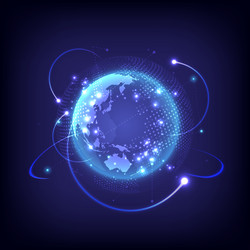 global network connection world map abstract vector