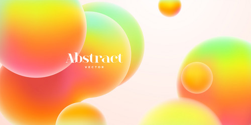 gradient background with colorful metaball shapes vector image