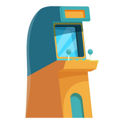 retro arcade game machine displaying playing vector image