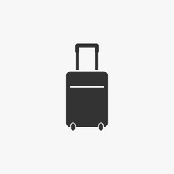 Travel bag icon vector