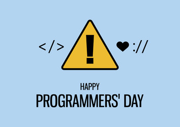 Happy programmers day computer work icon vector