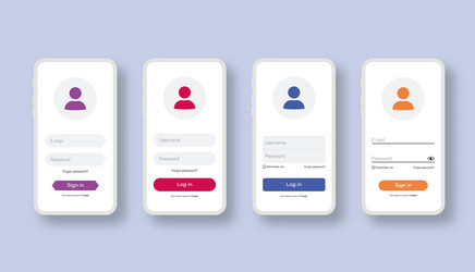 log in form page template vector image