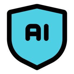 shield for data encryption with artificial vector image