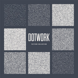 square shaped dotted objects stipple elements vector image