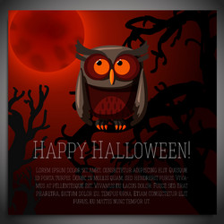 Big halloween banner with of brown vector