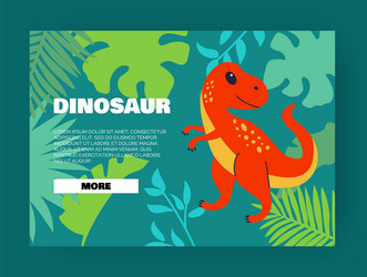 dinosaur web page banner with copy space for text vector image