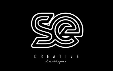 Creative colorful letters se s e logo Royalty Free Vector