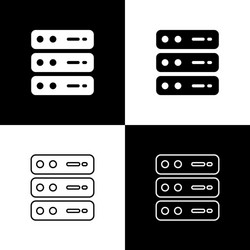 set server data web hosting icon isolated vector image