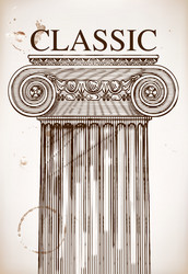 Classical Column Pattern vector image