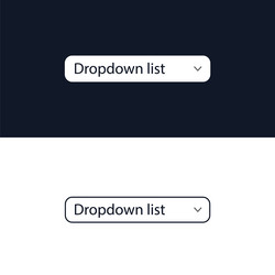 drop-down list with menu items for the website vector image