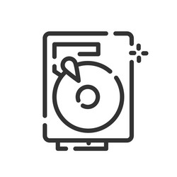 hdd icon in simple one line style vector image