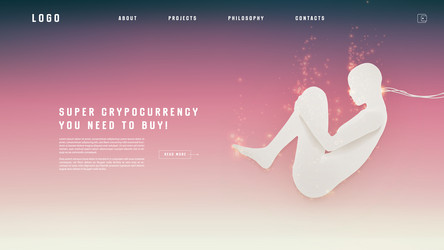 landing page abstract design with ai androind vector image