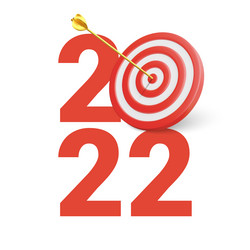 new year realistic target and goals with symbol vector image