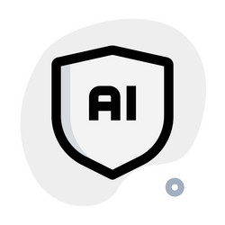shield for data encryption with artificial vector image