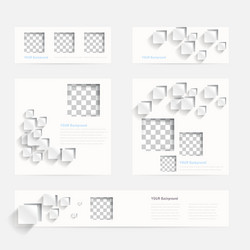 Banners and squares color set vector