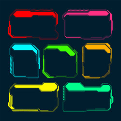 futuristic hud or ui elements sci-fi user vector image