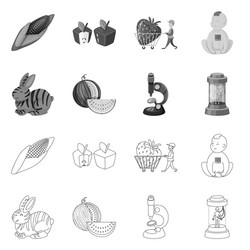 isolated object test and synthetic symbol set vector image