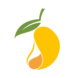 Tropical Mango Icon Set Royalty Free Vector Image