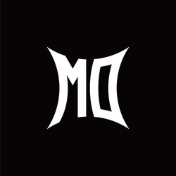 Md monogram logo with shield shape design template
