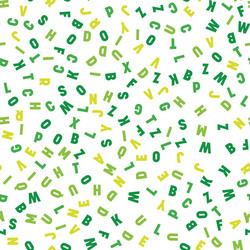 seamless pattern colorful letters random order vector image