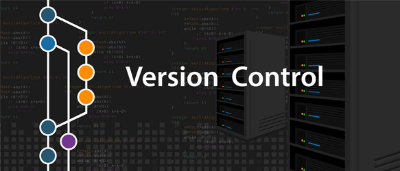 Version control programming computer server coding vector