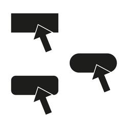click icon arrow cursor symbol pointer black vector image
