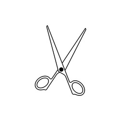 Isolated Scissors Icon Template vector
