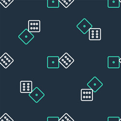line game dice icon isolated seamless pattern vector image