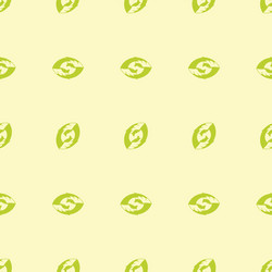 pattern with abstract seed repeating in rows vector image