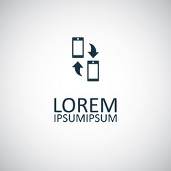 smartphone transfer icon for web and ui on white vector image