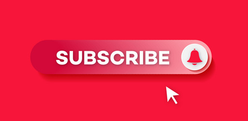 subscribe button gradient style red color vector image
