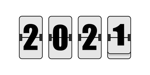 2020 icon countdown to new year abstract vector