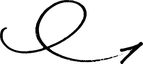 brushstroke arrow smooth two loop up hand drawn vector image