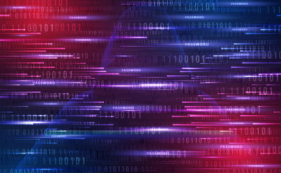 hacker data security technology blue background vector image