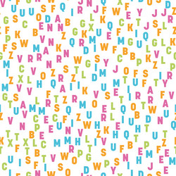 seamless pattern colorful letters random order vector image