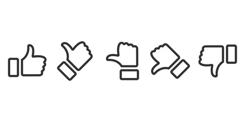 valuation thumbs sign or icons vector